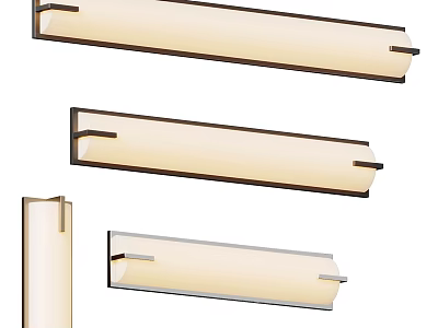 Modern Wall Lamps With Sleek Brushed Metal Frame And Soft Ambient Lighting Design 3d model