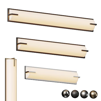 Modern Wall Lamps With Sleek Brushed Metal Frame And Soft Ambient Lighting Design 3d model