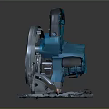 Makita Circular Saw Power Tool With Blue Design And Metal Base