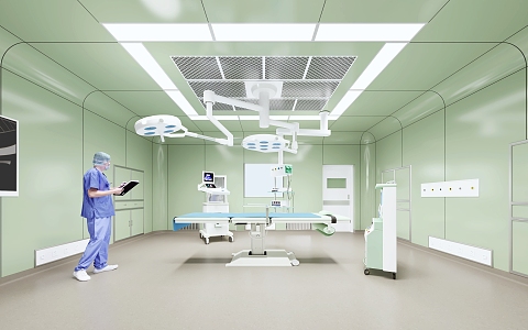 Hospital special operating room 3d model