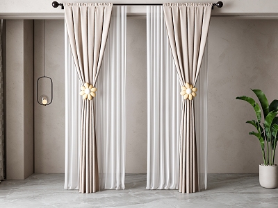 Modern fabric curtains model