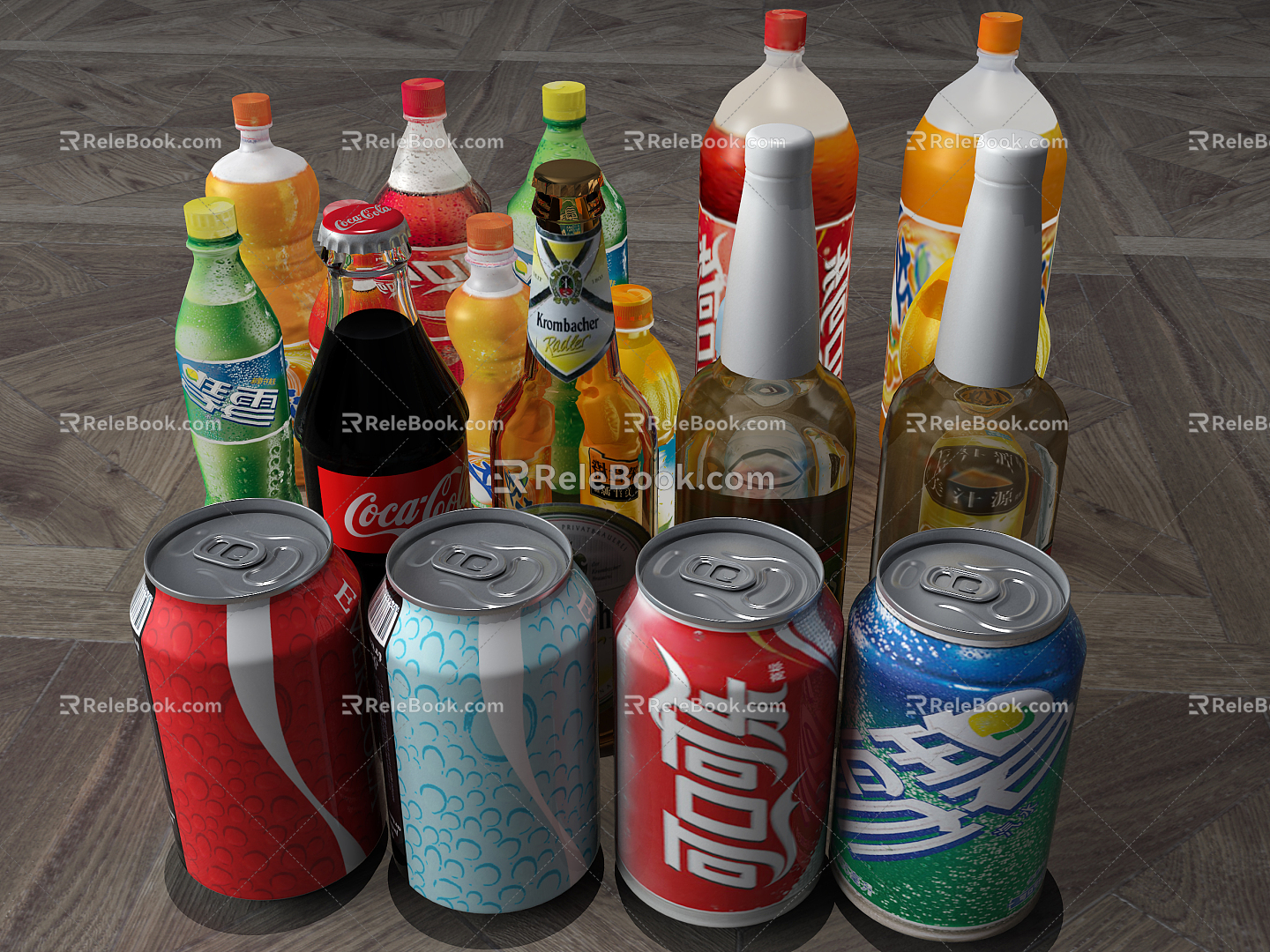 Modern Drinks 3d model