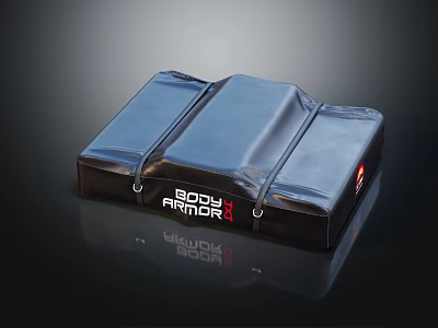 Body Armor Black Waterproof Storage Bag With Durable Straps And Protective Design 3d model