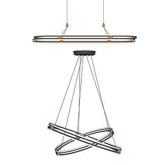 Modern Chandelier Ring Chandelier Metal Chandelier 3d model