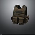 Brown Durable Tactical Vest With Multiple Pockets And Metal Buckles Design