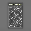 Grid Shape Abstract Geometric Pattern Design On Decorative Artwork Panel