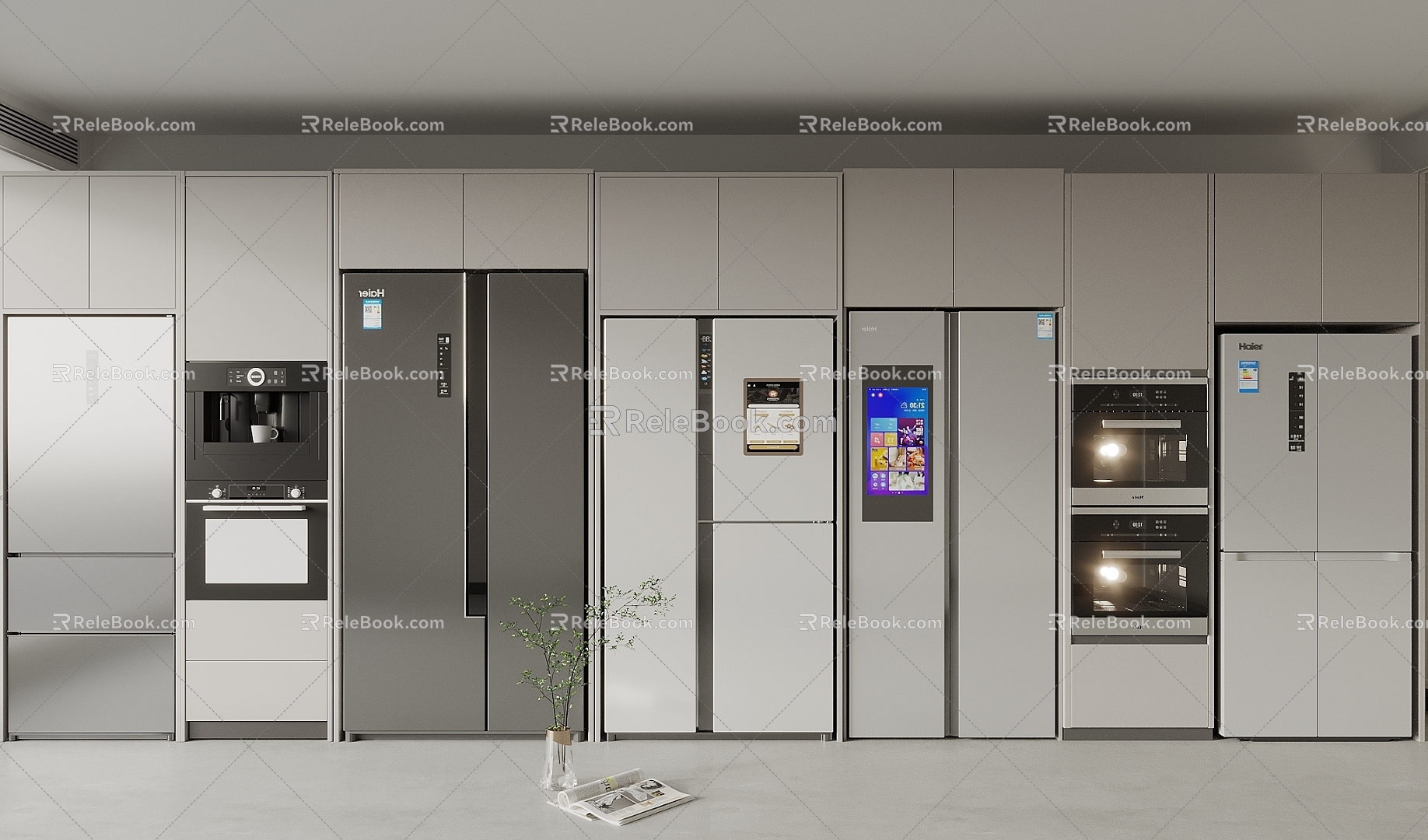 Refrigerator Smart Refrigerator Double Door Refrigerator 3d model