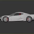 Silver Sports Car With Sleek Aerodynamic Design Red Interior Alloy Wheels And Red Brake Calipers