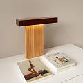 Modern reading lamp table lamp bedside table lamp study lamp books wooden table lamp 3d model