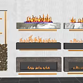 Modern Fireplace Designs With Marble Mantels And Burning Flames In Various Styles