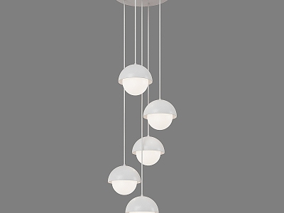 Modern Minimalist Chandelier Simple Chandelier Restaurant Chandelier 3d model