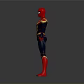 SpiderMan Game Movie Character In Red Blue Suit With Yellow Accents Full Body Stance