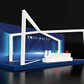 Science and Technology Exhibition and Sales Annual Meeting US Chen Entrance Sign-in Station Science and Technology Booth 3d model