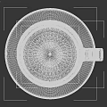 Hot Brown Beverage In White Cup On Saucer With Creamy Texture