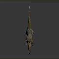 Realistic Spinosaurus Dinosaur With Sail On Back Open Mouth Green Brown Skin Texture Standing