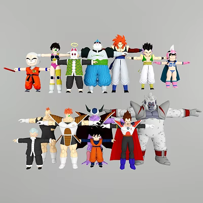 Modern Anime Characters Dragon Ball Characters 3d model