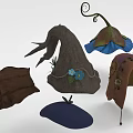 Various Fashionable Hats Collection Featuring Decorative Flowers Unique Shapes And Assorted Colors