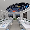 Modern Laboratory Experimental Classroom 3d model