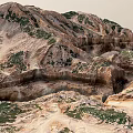 Scenic Mountain Landscape With Rocky Terrain And Green Vegetation Cover