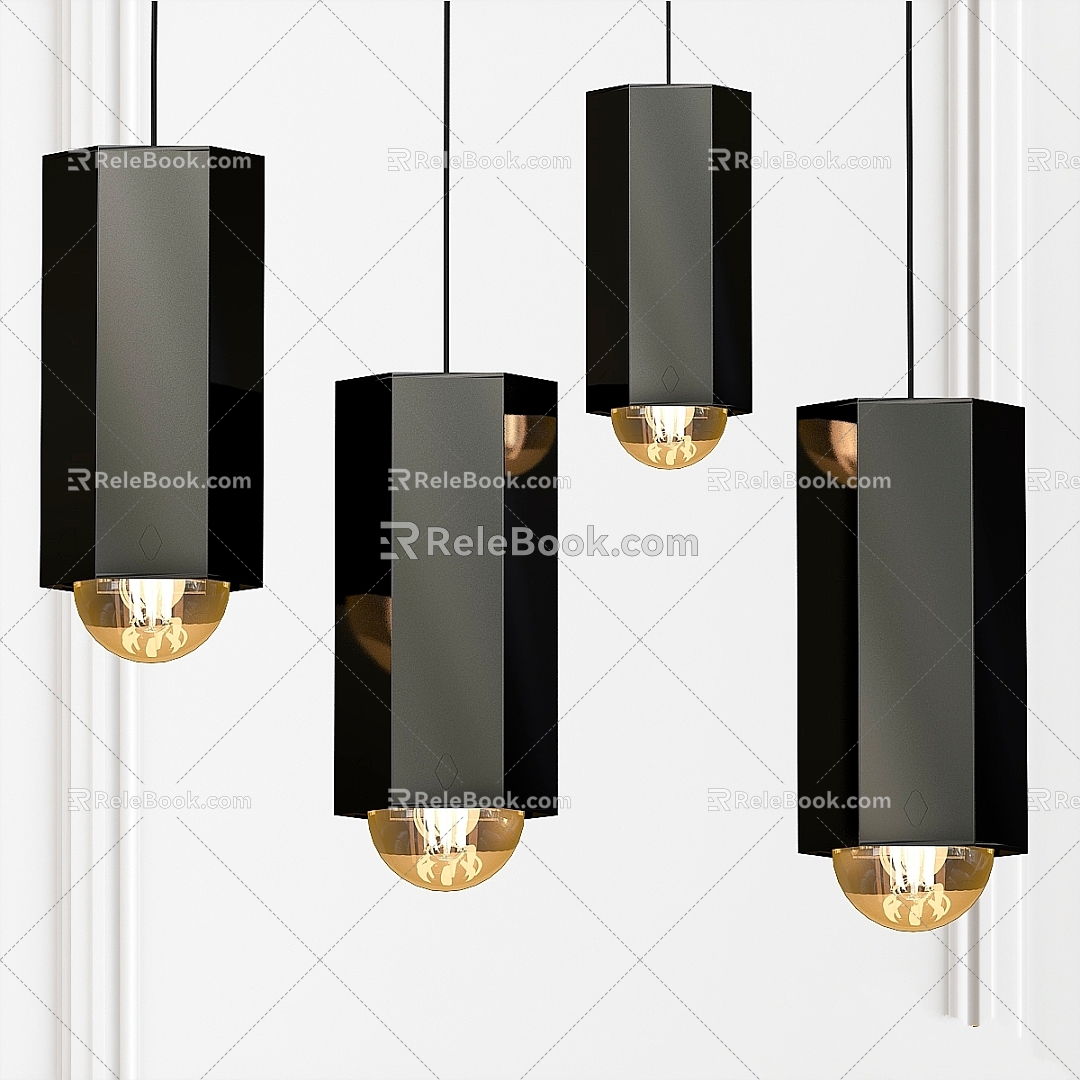 modern chandelier john baker steel 3d model