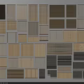 Various Window Blinds With Different Designs And Neutral Colors For Home Decor 3d model
