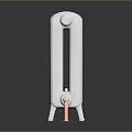 Classic White Radiator With Copper Bottom Connectors In Modern Home Interior