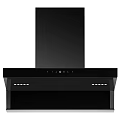 Black Modern Kitchen Range Hood With Sleek Design And Control Panel 3d model