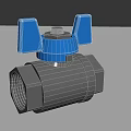 Durable Ball Valve With Blue Handle And Gray Body For Industrial Applications
