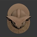 Weapon Ancient Greek Style Copper Colored Helmet With Snake Shaped Decoration And Ornamental Patterns