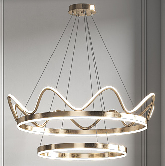 Modern Chandelier Simple Chandelier Combination 3d model