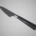 Professional Sharp Kitchen Cooking Knife With Black Handle And Stainless Steel Blade