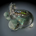 Innovative Exhibition Booth Design With Domed Glass Roof Curved Structure Interior Display Areas Modern Lighting