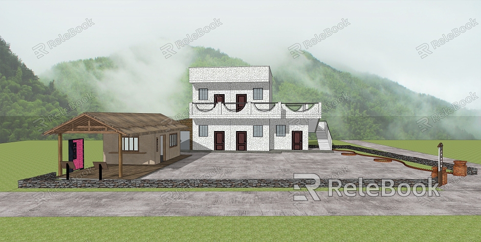 Modern Houses Beautiful Country Courtyard Homestay model