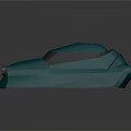 Futuristic Sleek Teal Transparent Concept Car With Smooth Aerodynamic Body Design