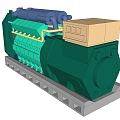 modern generator diesel generator 3d model