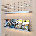 Bookshelf Display Rack Display Cabinet Shelf Publications and Periodical Rack Metal Bookshelf Punched Plate Wall Panel 3d model