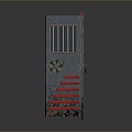 industrial door industrial entrance industrial metal door metal industrial door steel gate big iron gate gate 3d model