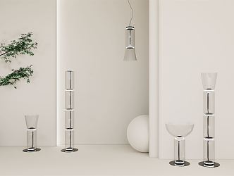 Modern lighting combination floor lamp 3d model