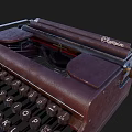Vintage Royal Industrial Equipment with Dark Brown Keyboard and Classic Roller Design