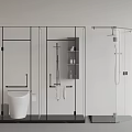 Rain partition shower 3d model