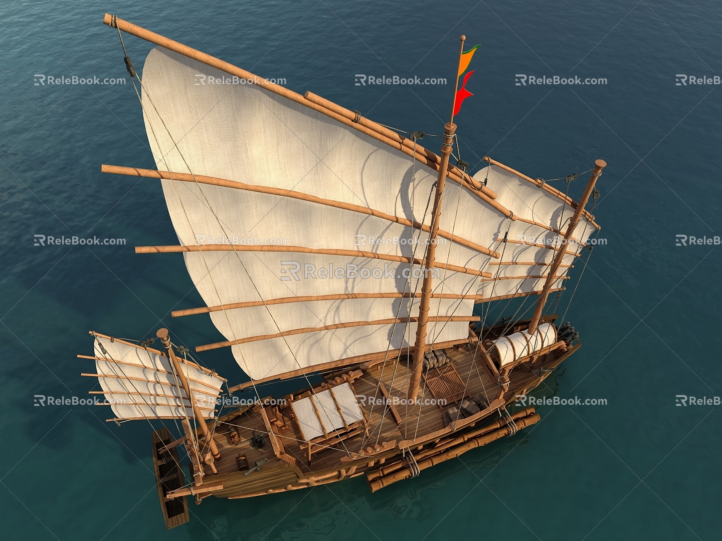 Chinese boat 3d model