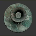 Ancient Chinese Bronze Ware With Green Patina And Intricate Pedestal Design
