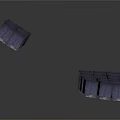Arched Stacked Building Structures With Two Different Heights And Dark Material Design