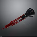 Aerospace Rocket Component Featuring Red Frame And Black Structure For Space Exploration