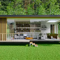 Modern Architecture Forest Residence 3d model