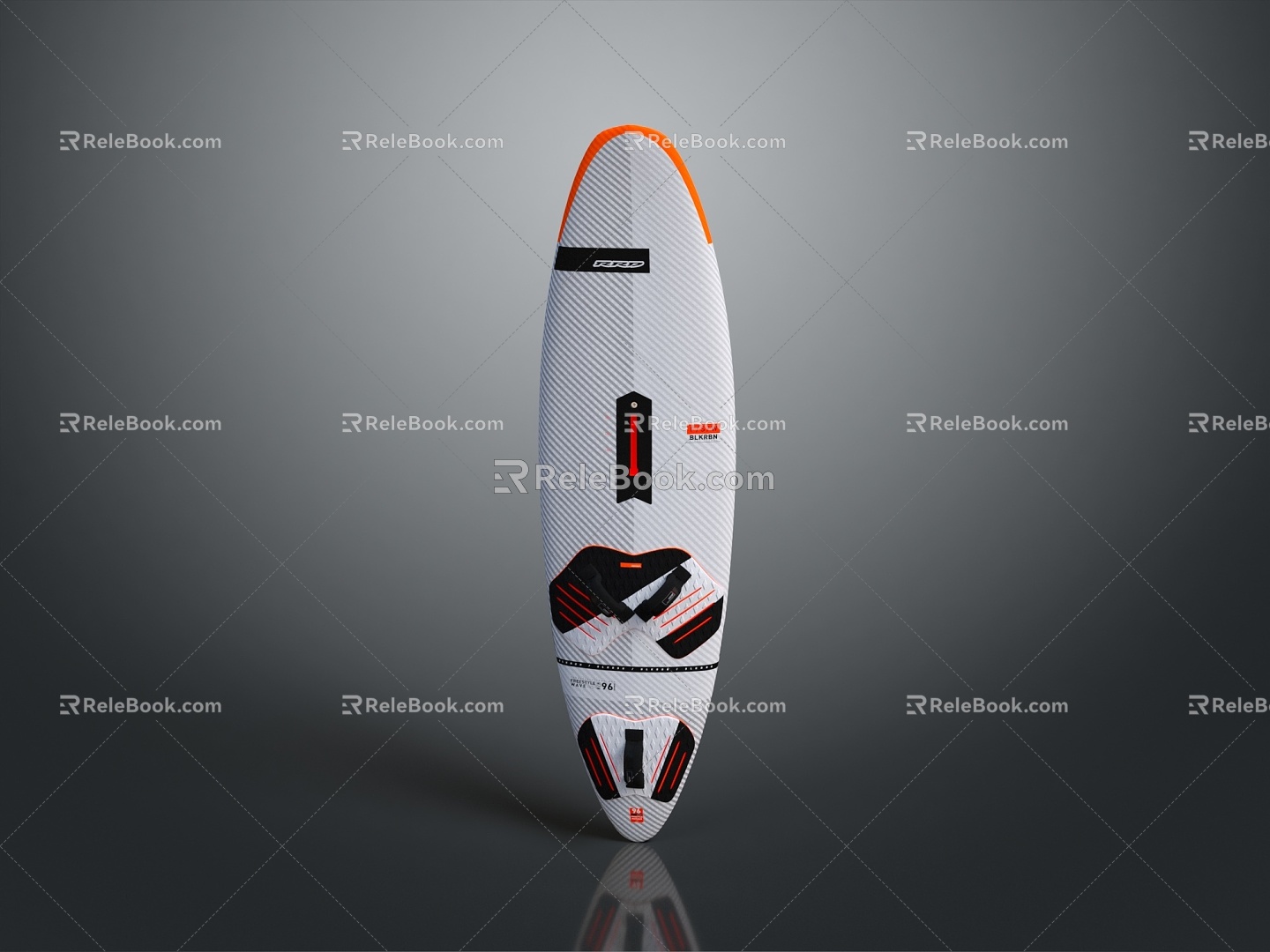 Modern surfboard marine entertainment props skateboard board sports 3d model