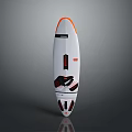 White Surfboard Recreation Equipment With Orange Edge And Non slip Water Sports Design