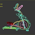 Modern Black And White Elliptical Trainer Home Fitness Equipment For Workout
