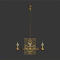 Golden Chandelier With Multiple Decorative Arms And Ornate Design For Elegant Interior Lighting