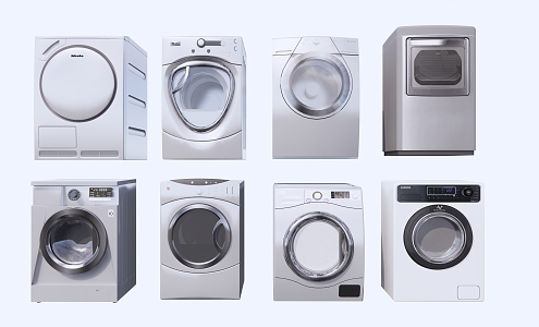 Modern washing machine combination 3d model